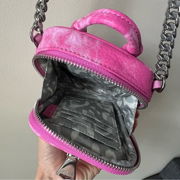 Aimee Kestenberg Tamitha Small Leather Crossbody Bag Pink Tie Dye - Picture 3 of 9